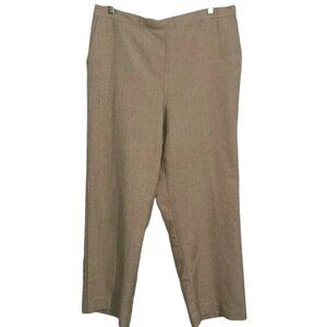 Alfred Dunner Womens Size 16 Beige Straight Leg Pants Polyester